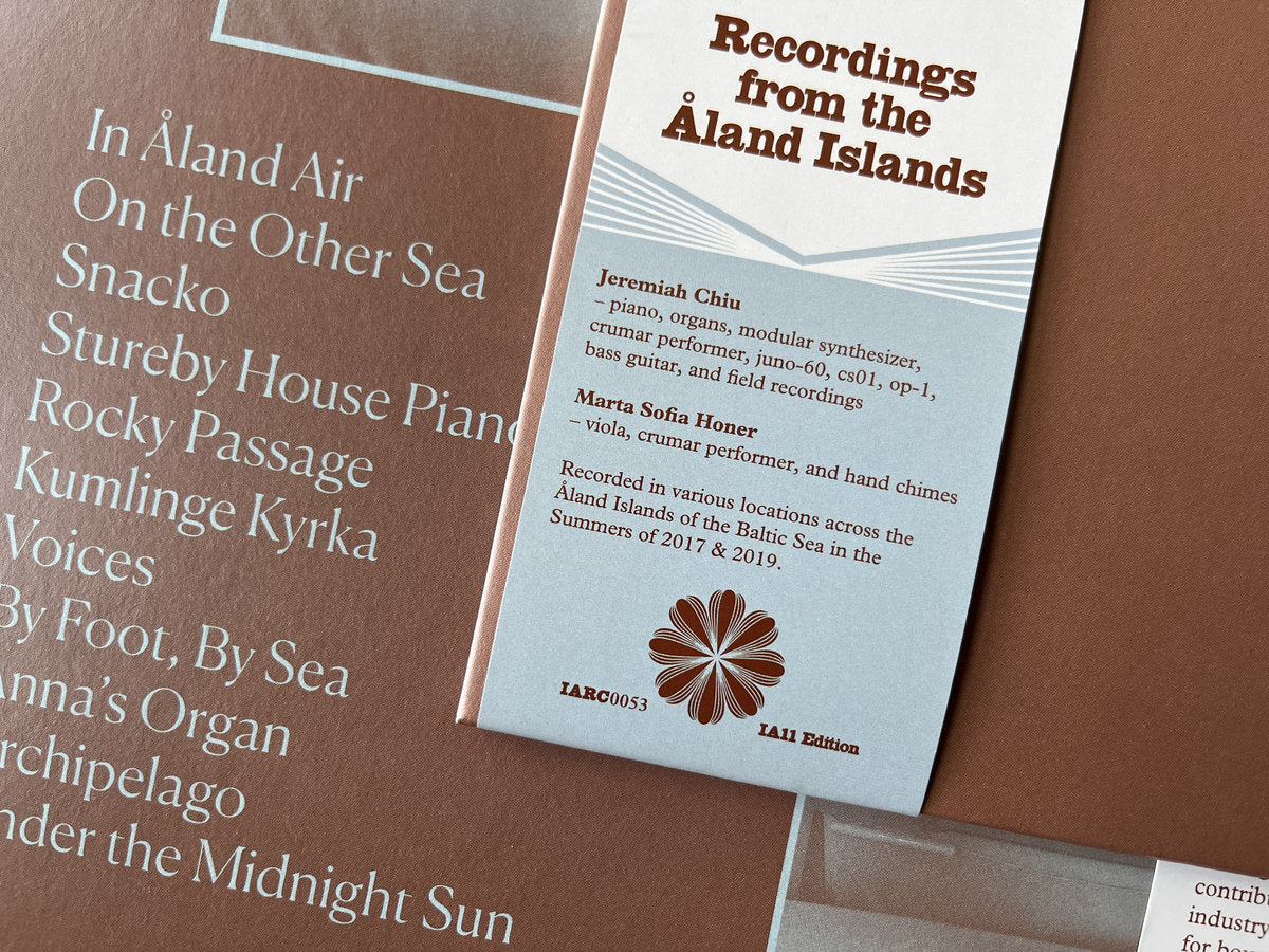 Jeremiah Chiu & Marta Sofia Honer - Recordings from the Åland Islands (IA11 Edition) (LP) - Image 4